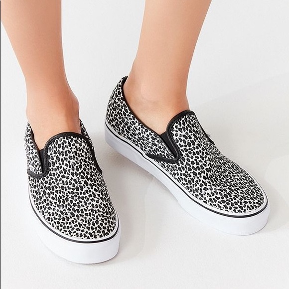 mini leopard slip on vans